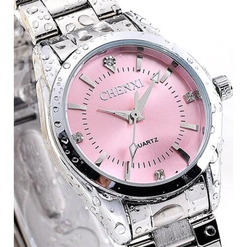 2021 CHENXI Watch Women Brand Luxury Rhinestone Womens Watches Stainless Steel Fashion Ladies Quartz Watch Women Watch Clock