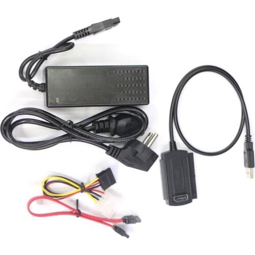 1 Sets USB 2.0 to IDE SATA S-ATA 2.5 "3.5" HD HDD Hard Drive Adapter Converter Power Cable OTB US EU Plug Plug-and-play