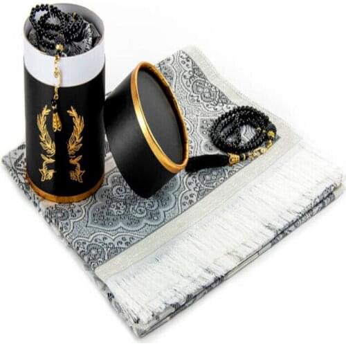 Muslim Islamic Custom Boxed Rug Tassel Tasbih Prayer Rug Islamic Carpet Mat Muslim Prayer Tapis De Priere Islam Braided Mats