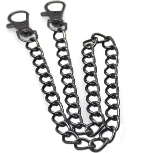 43cm Punk Hiphop Keychains Trendy Belt Waist Wallet Chain Male Pants Key Chains Men Jeans Punk Silver Metal Trousers Keychain