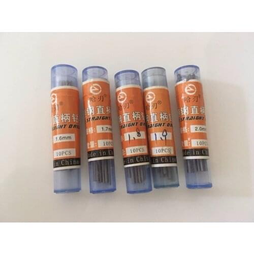 50pcs 1.6/1.7/1.8/1.9/2.0mm Each 10pc HSS Straight Shank Twist Drill Bit Tiny Little Drilling Tool