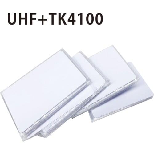 50pcs dual frequency composite card 915MHz 125KHz Long range dual frequency passive card RFID UHF cards 9662+TK4100 chip