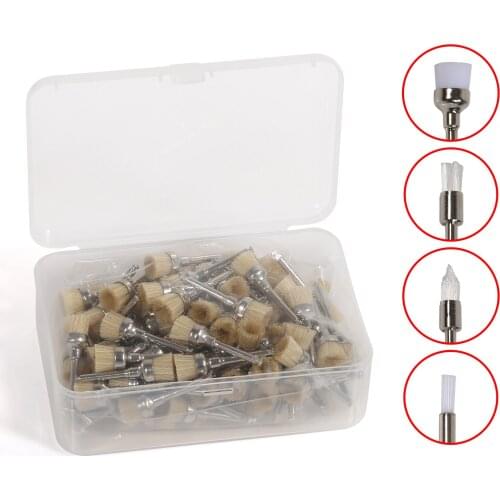 50PCS Dental Teeth Prophy Polishing Brushes Cups Rubber for Latch Type Polisher