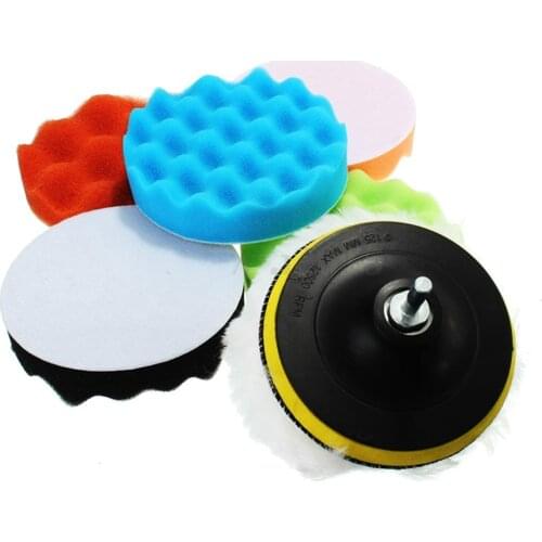 8-11pcs Buffing Sponge Pad Set 3/5 Inch Car Polishing Pad Kit Auto Buffing Waxing with M14 Drill Adaptor For Car Cleaning Tools