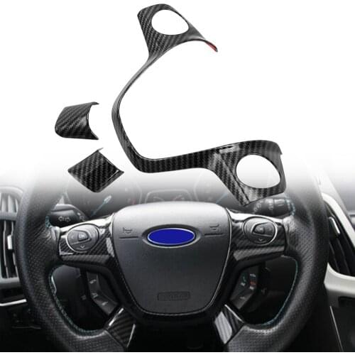 Car styling steering wheel trim cover sticker decoration case For Ford Focus 3 MK3 sedan hatchback (2012-2014)/For KUGA 13-2015