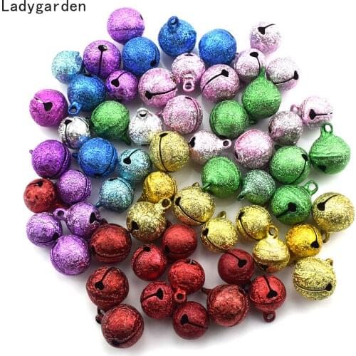 50PCS Jingle Bells Iron Gold Silver Bell Beads Small Festival Christmas Crafts Decoration Accessories Bells for Crafts