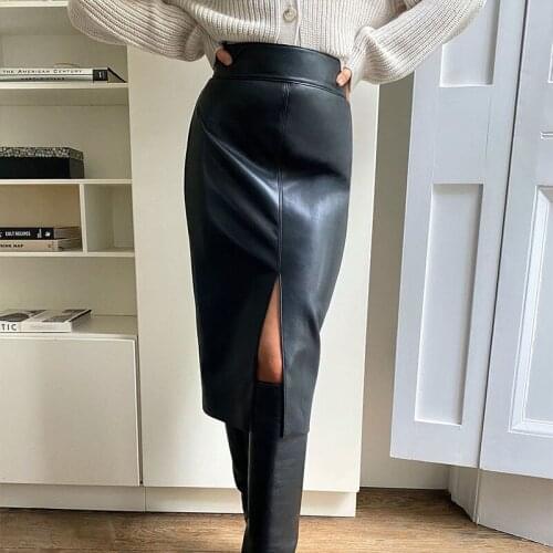 Chin.Sweety Slit Pencil Skirts