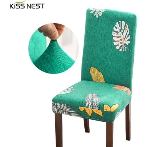 Spandex Elastic Printing Dining Chair Slipcover,Modern Removable Anti-dirty Kitchen Seater Case,Stretch Chair Cover for Banquet
