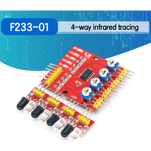 F233-01 Four-way infrared tracing / 4 channel tracking module / transmission line / obstacle avoidance / car / robot sensors