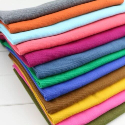 2*2 Cotton Knitted Rib Cuff Fabric Stretchy for Pregnant Abdominal Cuffs Sport Sweater Collar cotton fabric 10*80-100cm