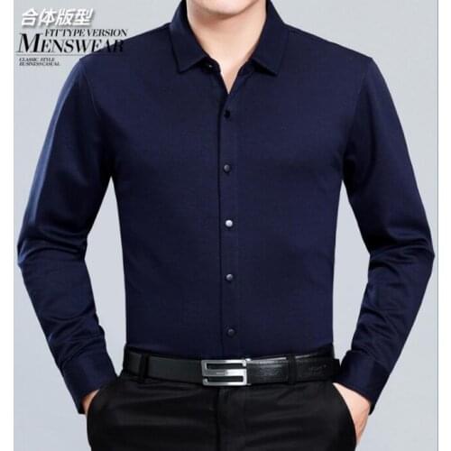 Cashmere shirt Men Spring Business Form Blouse Woolen