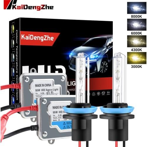 Xenon H7 55W Slim Ballast kit HID Xenon Conversion Headlight bulb H1 H3 H4 H11 HB3 9005 HB4 9006 3000k 4300k 6000k 8000k 9-16V