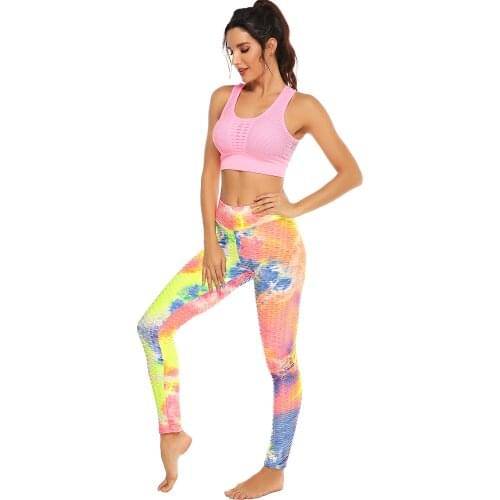 Rainbow Leggings Women Yoga Set Gym Fitness Sportswear Summer Clothes Womens Tracksuit Workout Set for Outfit Sport Crop Top