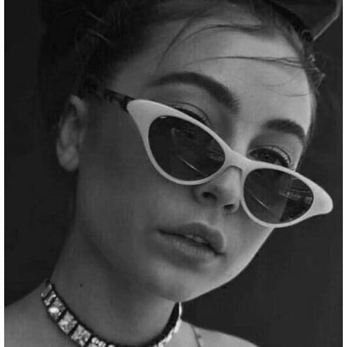 Fashion Sunglass Vintage Women Cats eye Oval Glasses Metal Hinge Black Lenses Luxury Designer Men 2021 Trends Driving Eyeglasse