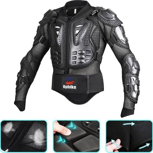 UPBIKE S-XXXXL Motorcycle Full Body Armor Protection Jacket Motocross Racing Clothing Suit Moto Riding Protectors Turtle Jackets