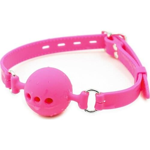 1Pc Large Size Soft Safety Silicone Open Mouth Gag Ball Bondage Restraints Sex Toys For Women Slave Gag Open Holes For Couples