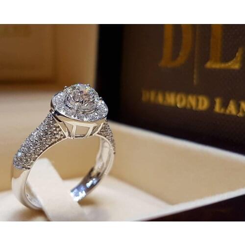 New Arrival CZ Zircon Stone Silver Color Wedding Engagement Rings for Women Fashion Jewelry 2019