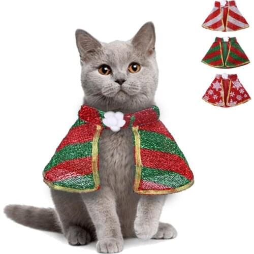 Halloween Christmas Pet Cape Cloak Puppy Cat Outfit Dress Up Coat Costume