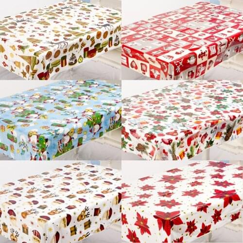 Christmas Decorations Disposable Party Tablecloth Xmas Decorations for Home New Year 2020 Table Decor Navidad Noel Ornaments