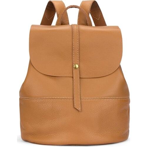 Genuine leather soft cow skin women backpack customized casual bags high quality