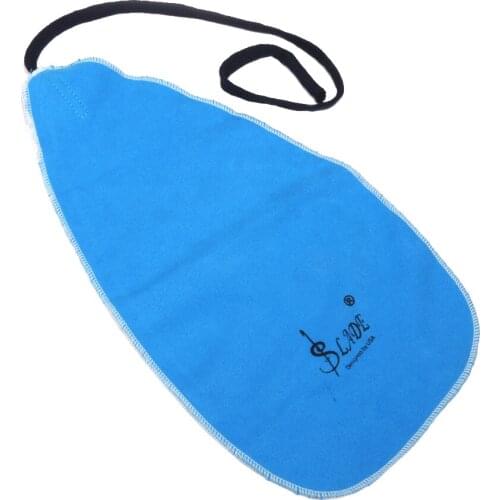 Tooyful Deerskin Flocking Cleaning Wiping Cloth for Cleaning Saxophone Music Wind Instruments Accessories Blue