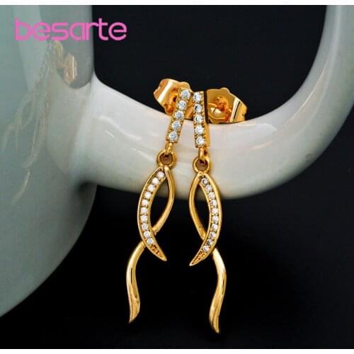 Crystal Leaf Gold Earing Long Earrings Women Longues Boucle D'oreille Pendientes Mujer Orecchini Oorbel Ohrringe Auskarai E0711