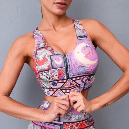 CHRLEISURE Bra Women Push Up Fashion Women Running Workout Fitness Mesh Breathable Underwear Gym Female Bra