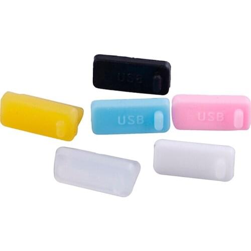 10pcs/pack Silicone Anti Dust Plug Stopper Universal Dustproof USB Port RJ45 Interface Cover For Laptop PC