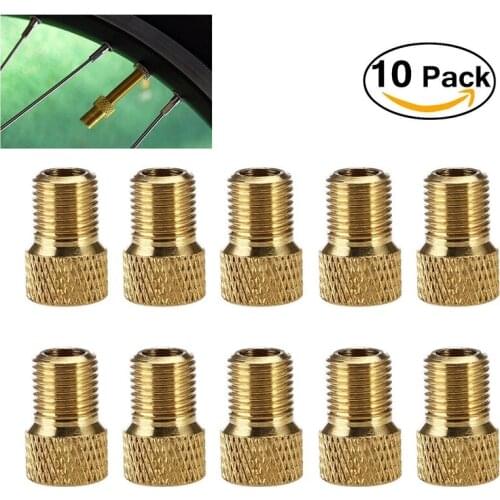 10Pcs Bicycle Valve Wheel Tire Transfer Valve Adapter Presta To Schrader Cinverter Road Bike Cycle Bicycle Punp Tube TSLM1