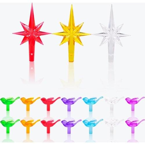 103pcs Ceramic Christmas Tree Replacement Bulb Multicolor Small Swallow Seven-pointed Star Country Art Christmas Home Decoration