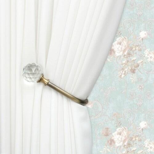 2Pcs/set Crystal Ball Window Curtain Buckle Curtain Tie Decoration Curtains Accessories Tieback U - shaped Curtain Hooks Hanger