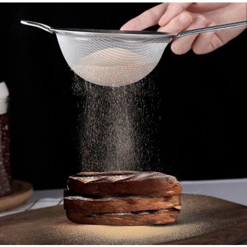 3PCS Kitchen Filter Scoop Superfine Flour Sieve Colander Screen Mesh Strainer Flour Oil Strainer Kitchen Sieves Small Colander