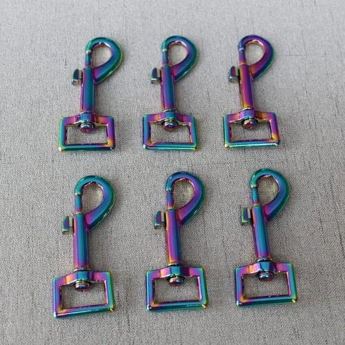 50 Pcs/Lot 20mm Colourful Metal Safety Strong Hooks Clips Lobster Clasp dog leash Carabiner Snap Hook DIY Key Chain Bag Part