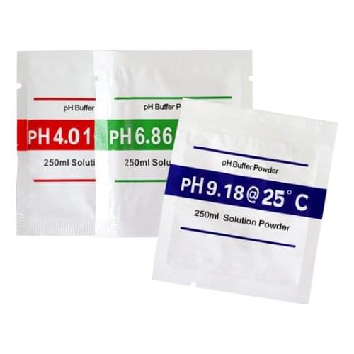 900pcs/lot PH Buffer Powder 4.01/6.86/9.18 Calibration Solution Powder PH Test Meter Measure 250ml For Each Wholesale