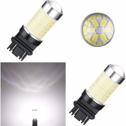 AGLINT 2PCS T25 3157 3156 P27W LED Bulbs FPC For Car Brake Back Up Reverse Tail Rv Lights DRL Driving Lamp White 12V 24V