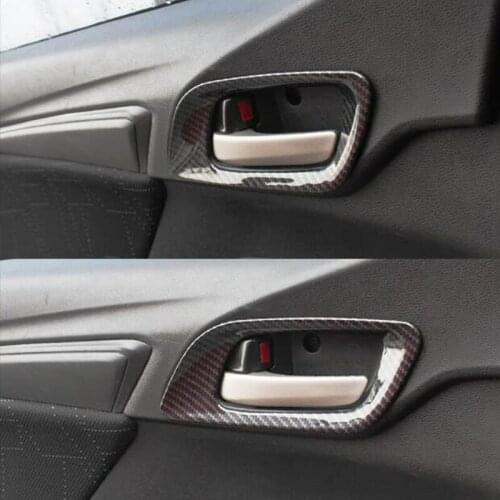 For Honda FIT JAZZ Accessories 2014 2015 2016 2017 2018 Car Styling Chrome Car Inner Door Bowl Protector Frame Cover Trim