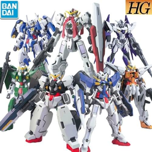 Bandai Original HG00 Avalanche Angel Three Red Assembled Gundam Model Collection Decoration Action Figure Kids Toy Gift