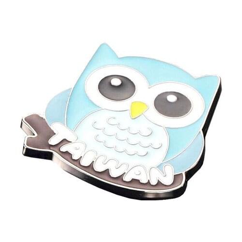 Hot 3D Badge Custom Owl Logo Metal Badge k200350
