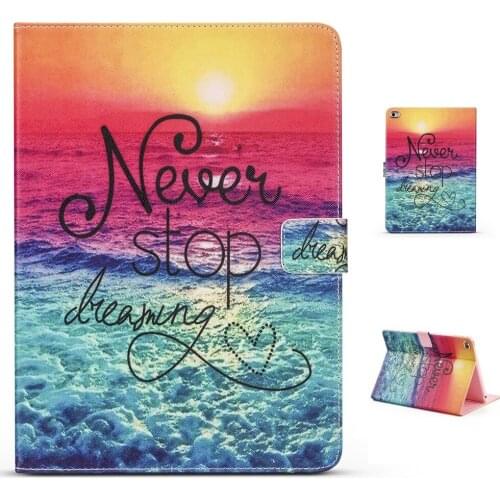 Early Evening Beach Pattern PU and PC Support Protective Cover Case for iPad Mini 1234 Air 1 2 iPad 234 iPad Pro 10.5 Pro 9.7