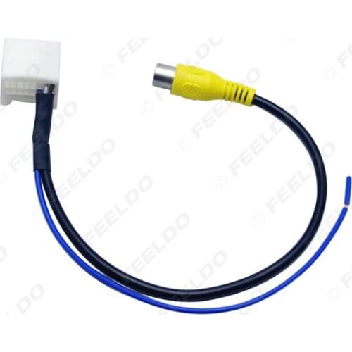 FEELDO 1PC Car Parking Reverse Rear Camera Video Plug Converter Cable Adapter For Toyota Camry 7th Navigation DVD #2593