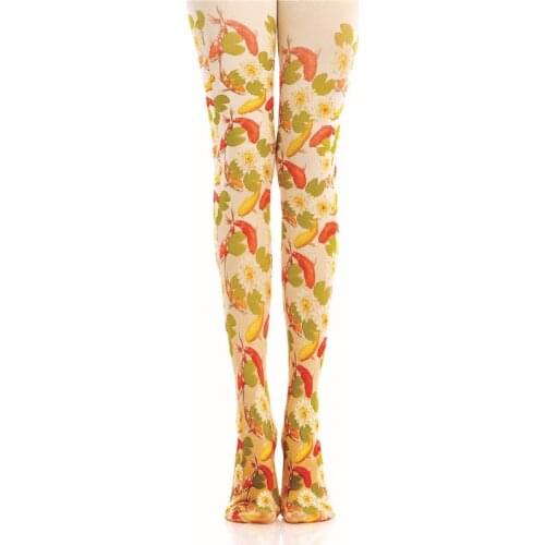 Gradient Koi Printing Pantyhose Bottoming