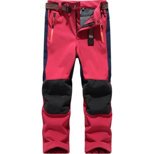 Boys Girls Ski Pants Winter Skiing Trekking Trousers Warm Fleece Children Kids Snow Softshell Trousers Snowboard Hiking Pants