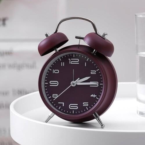 Mechanical Alarm Clock With Double Bell Bell With Matt Surface