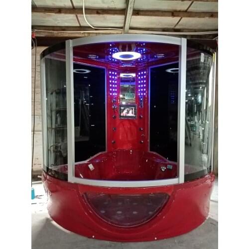 1390X1390X2250mm Luxury Steam Shower Enclosure Mult-Functional TV Computer Control Wet Sauna Room 7031