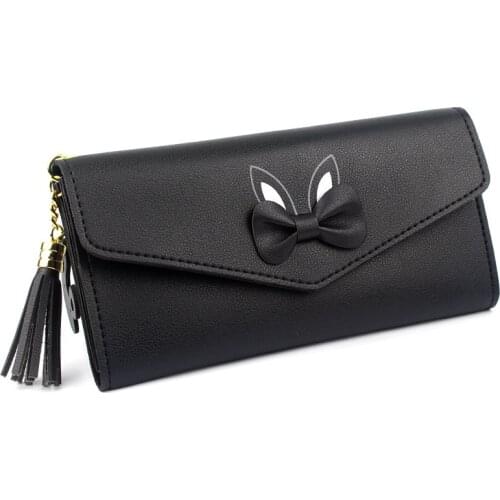 Fashion Women Wallets Handbags Cards Holder Tassels Bow Lady Purses Moneybags Coin Purse Clutch Female Wallet Bags Billfold