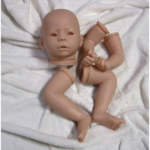 Soft Vinyl Reborn Baby Dolls Accessories DIY for Reborn Doll Kits Head Arm Hands and Feet Doll Kit Accessories