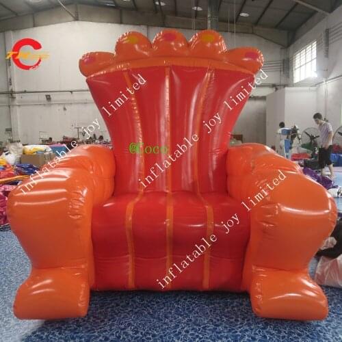 Free air ship to door,6.6ft 2m high commercial custom giant inflatable chair sofa, air tight inflatable chair for advertising