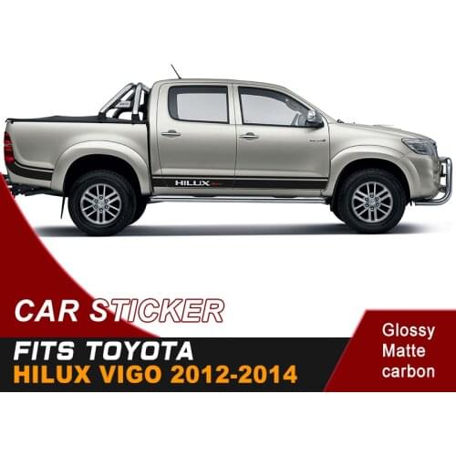 2Pcs hilux racing side stripe pickup boxbed graphic Vinyl 4x4 car sticker for TOYOTA HILUX revo and vigo 2012-2017 2018 2019