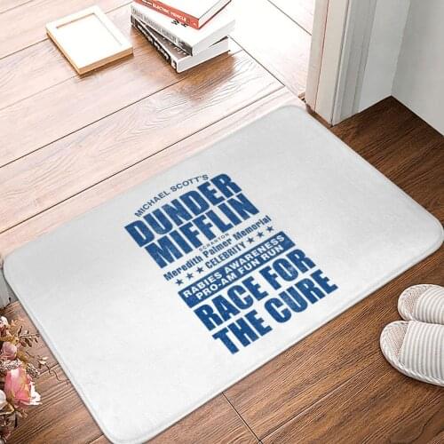 Dunder Mifflin Rabies Awareness Doormat Carpet Mat Rug Polyester Anti-slip Floor Decor Bath Bathroom Kitchen Living Room 40x60