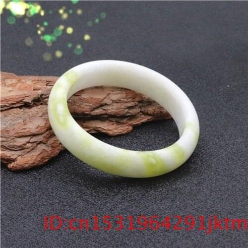 Jade Bangle Bracelet Amulet Jadeite for 5A+ White Men Natural Jewelry Chinese Gifts Charm Fashion Women